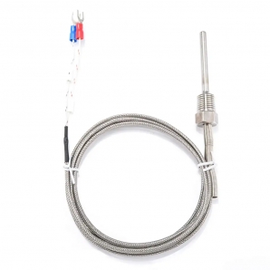 Stainless Steel K Type Thermocouple NPT 1/2 Thread Temperature Sensor Two Wire