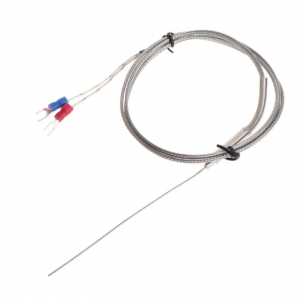 K-Type Thermocouple Probe 1mm x 100mm 2-wires Bendable Temperature Sensors